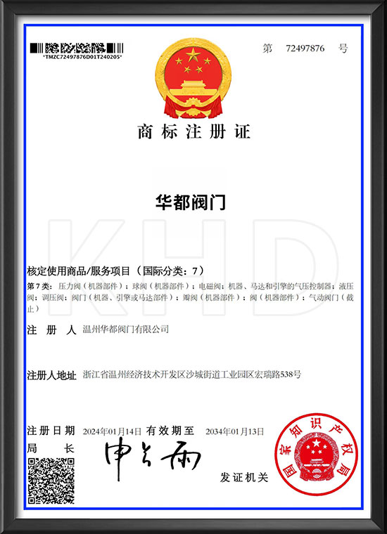 Trademark registration certificate