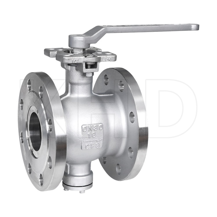 High platform V-shaped ball valve