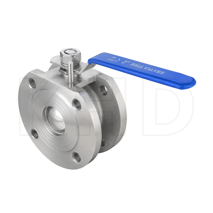 Clamp thin ball valve