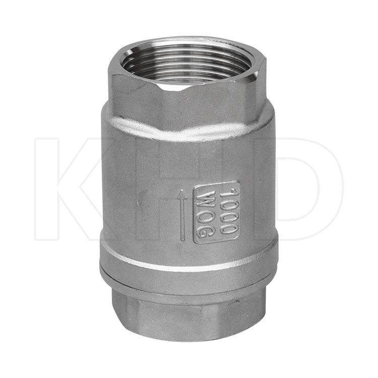 Threaded vertical check valve