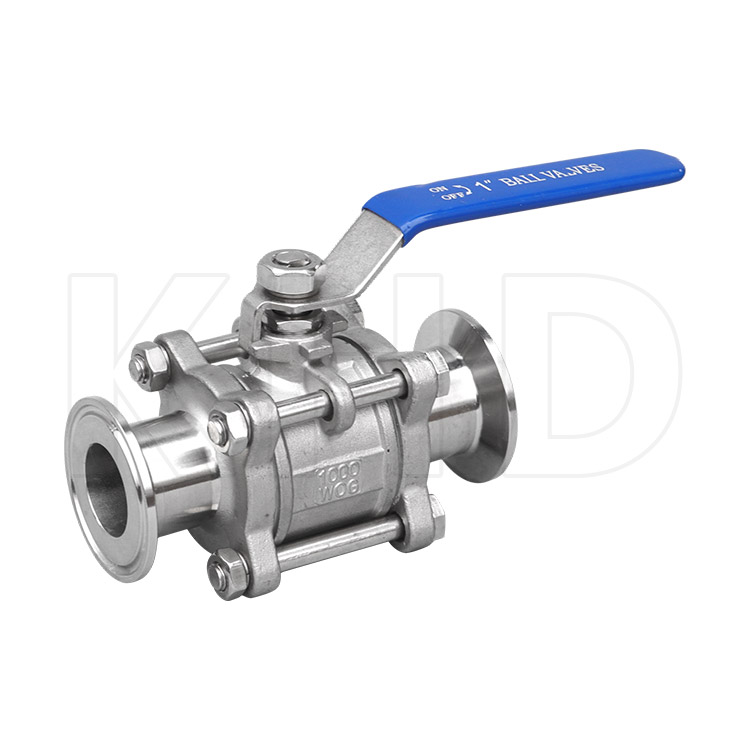Three piece quick installation ball valve