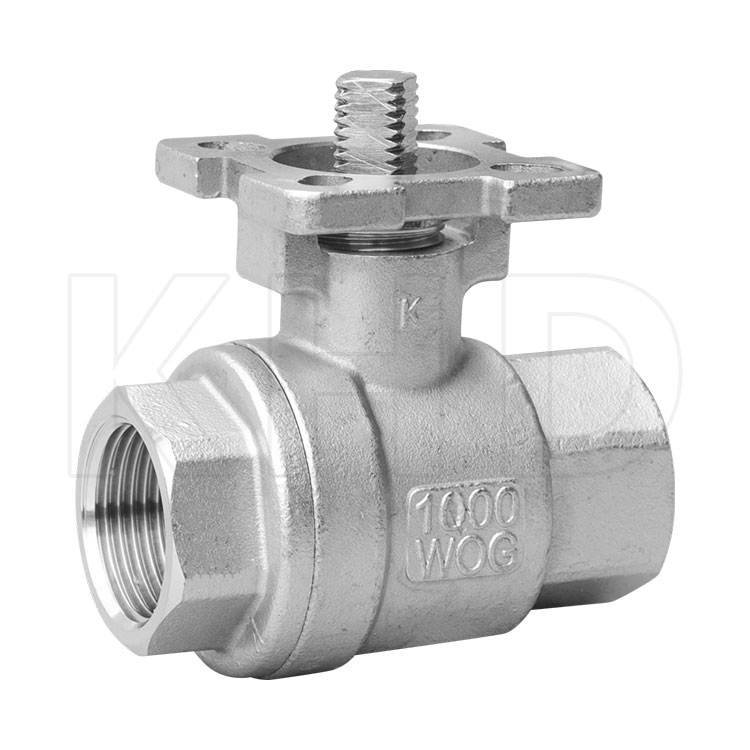 Two piece high platform ball valve